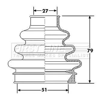 FIRST LINE FCB6177 - Joint-soufflet, arbre de commande