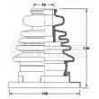 Joint-soufflet, arbre de commande FIRST LINE [FCB6186]