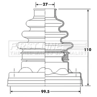 FIRST LINE FCB6191 - Joint-soufflet, arbre de commande