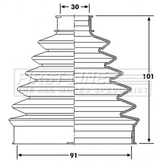 FIRST LINE FCB6194 - Joint-soufflet, arbre de commande