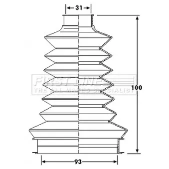FIRST LINE FCB6202 - Joint-soufflet, arbre de commande