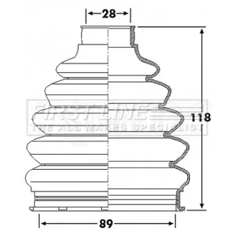 FIRST LINE FCB6229 - Joint-soufflet, arbre de commande