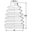 Joint-soufflet, arbre de commande FIRST LINE [FCB6233]