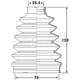 FIRST LINE FCB6233 - Joint-soufflet, arbre de commande