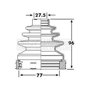 Joint-soufflet, arbre de commande FIRST LINE [FCB6244]