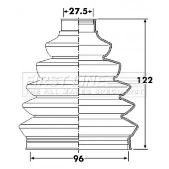 FIRST LINE FCB6248 - Joint-soufflet, arbre de commande