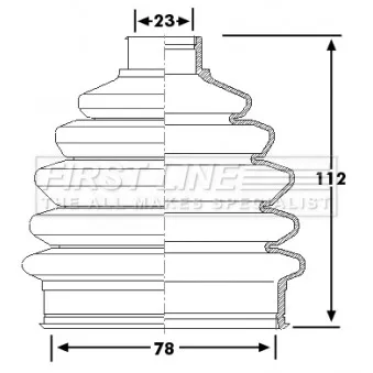 FIRST LINE FCB6251 - Joint-soufflet, arbre de commande