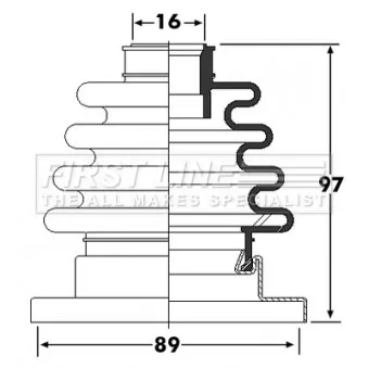FIRST LINE FCB6252 - Joint-soufflet, arbre de commande