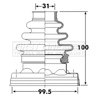 FIRST LINE FCB6259 - Joint-soufflet, arbre de commande