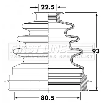 FIRST LINE FCB6260 - Joint-soufflet, arbre de commande