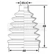 Joint-soufflet, arbre de commande FIRST LINE [FCB6270]