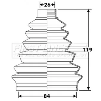 FIRST LINE FCB6279 - Joint-soufflet, arbre de commande