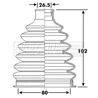 FIRST LINE FCB6280 - Joint-soufflet, arbre de commande