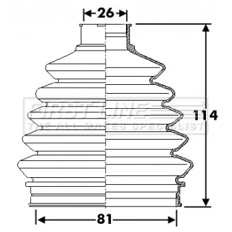 FIRST LINE FCB6287 - Joint-soufflet, arbre de commande