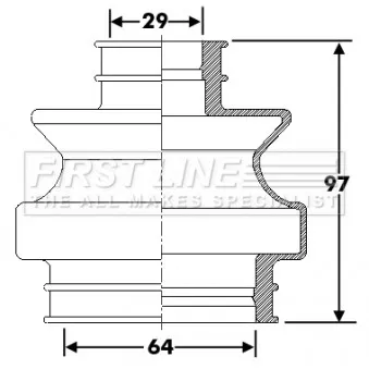 FIRST LINE FCB6288 - Joint-soufflet, arbre de commande