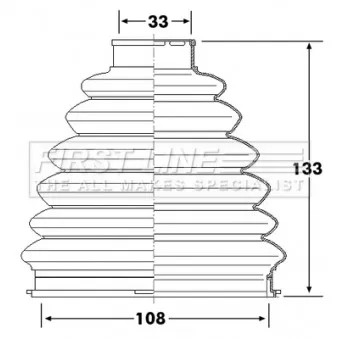 FIRST LINE FCB6292 - Joint-soufflet, arbre de commande