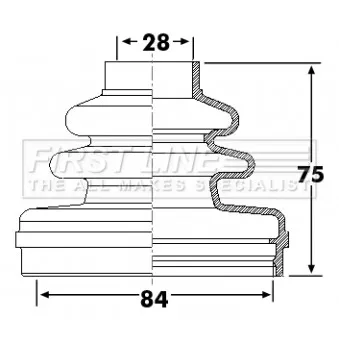 FIRST LINE FCB6296 - Joint-soufflet, arbre de commande