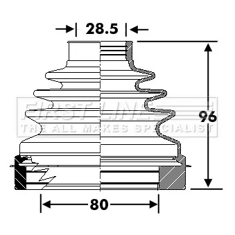 FIRST LINE FCB6297 - Joint-soufflet, arbre de commande