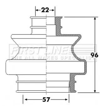 FIRST LINE FCB6301 - Joint-soufflet, arbre de commande