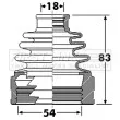 Joint-soufflet, arbre de commande FIRST LINE [FCB6306]