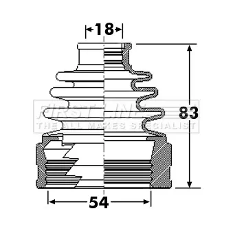 FIRST LINE FCB6306 - Joint-soufflet, arbre de commande