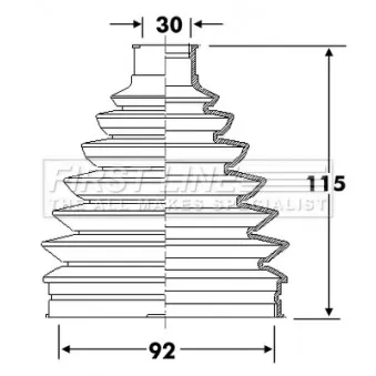 FIRST LINE FCB6315 - Joint-soufflet, arbre de commande