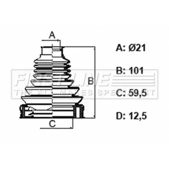 FIRST LINE FCB6323 - Joint-soufflet, arbre de commande