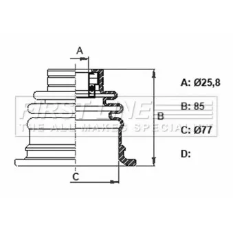 FIRST LINE FCB6327 - Joint-soufflet, arbre de commande
