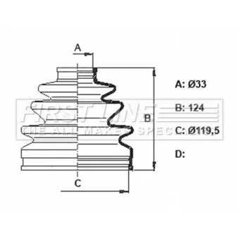 Joint-soufflet, arbre de commande FIRST LINE [FCB6328]