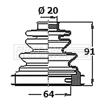 FIRST LINE FCB6334 - Joint-soufflet, arbre de commande