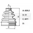Joint-soufflet, arbre de commande FIRST LINE [FCB6349]