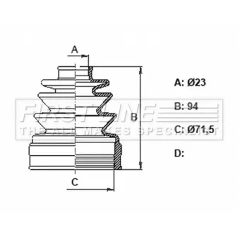 Joint-soufflet, arbre de commande FIRST LINE [FCB6350]