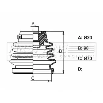 FIRST LINE FCB6352 - Joint-soufflet, arbre de commande