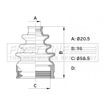 FIRST LINE FCB6355 - Joint-soufflet, arbre de commande