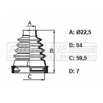 FIRST LINE FCB6368 - Joint-soufflet, arbre de commande