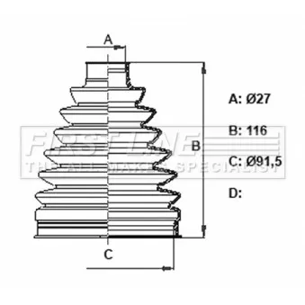 FIRST LINE FCB6373 - Joint-soufflet, arbre de commande