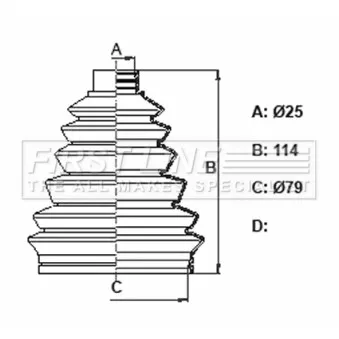 FIRST LINE FCB6375 - Joint-soufflet, arbre de commande