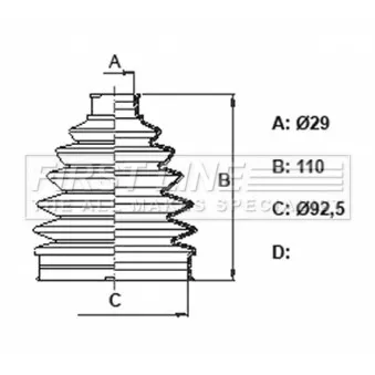 FIRST LINE FCB6380 - Joint-soufflet, arbre de commande