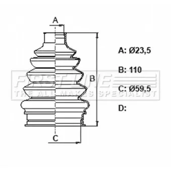 FIRST LINE FCB6382 - Joint-soufflet, arbre de commande