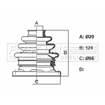 FIRST LINE FCB6385 - Joint-soufflet, arbre de commande