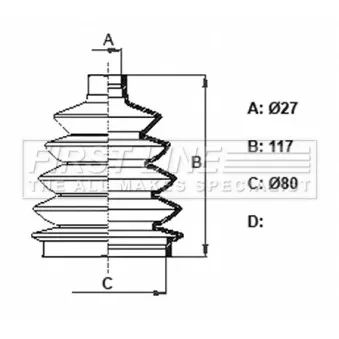 FIRST LINE FCB6387 - Joint-soufflet, arbre de commande