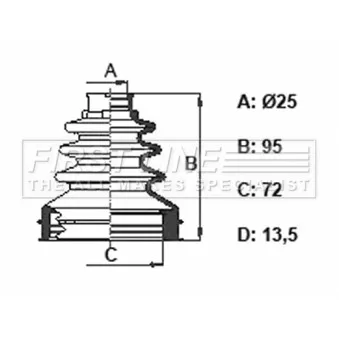 FIRST LINE FCB6392 - Joint-soufflet, arbre de commande