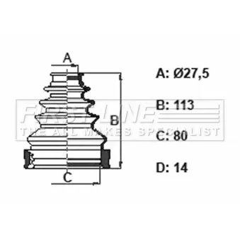 FIRST LINE FCB6393 - Joint-soufflet, arbre de commande
