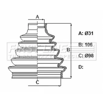 FIRST LINE FCB6409 - Joint-soufflet, arbre de commande