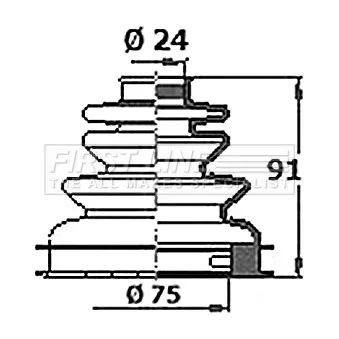 FIRST LINE FCB6413 - Joint-soufflet, arbre de commande