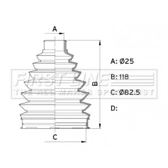 FIRST LINE FCB6417 - Joint-soufflet, arbre de commande