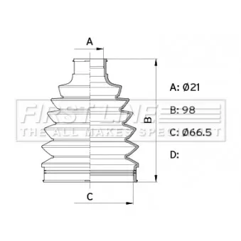 FIRST LINE FCB6421 - Joint-soufflet, arbre de commande