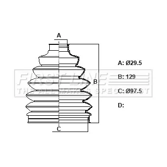 FIRST LINE FCB6427 - Joint-soufflet, arbre de commande