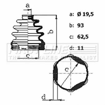 FIRST LINE FCB6431 - Joint-soufflet, arbre de commande