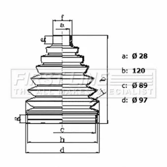 FIRST LINE FCB6437 - Joint-soufflet, arbre de commande